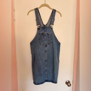 Denim Overall Maternity Dress